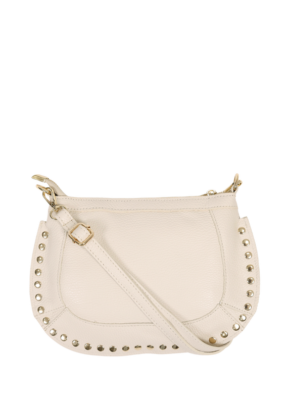 21Jewelz Middelgrote tas met gouden studs - ecru