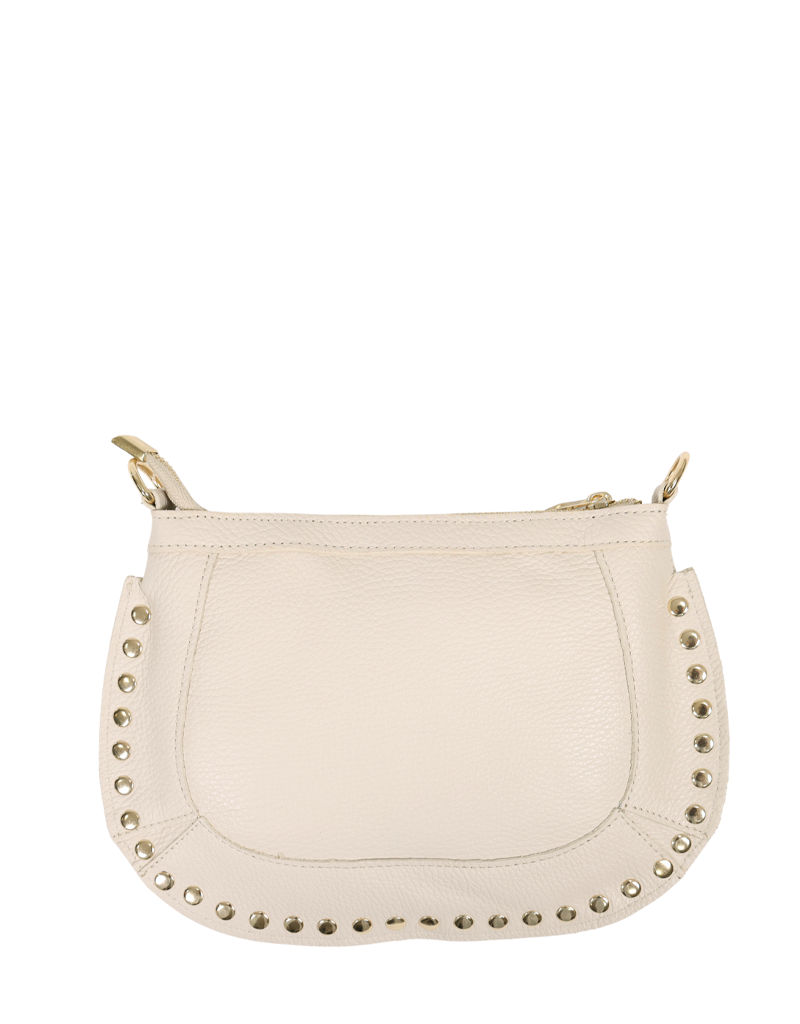 21Jewelz Middelgrote tas met gouden studs - ecru