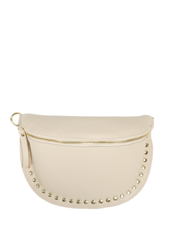 21Jewelz Crossbody tas met gouden studs - ecru