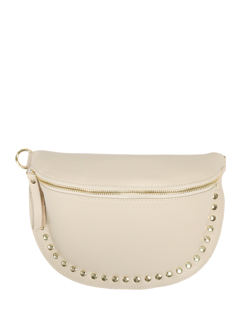 21Jewelz Crossbody tas met gouden studs - ecru