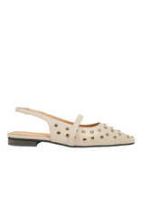 Babouche | Slingback off white studs