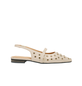 Babouche | Slingback off white studs