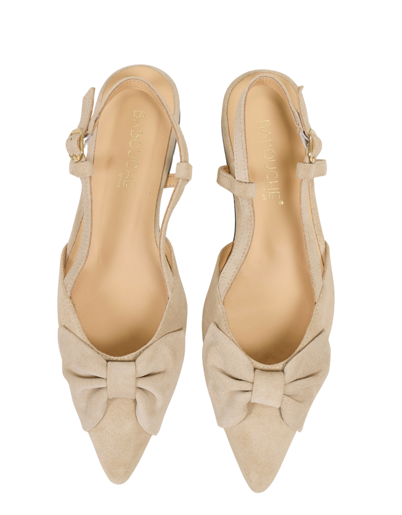 Babouche Babouche | Slingback suede beige