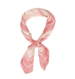 21Jewelz Satijn-look sjaaltje met print - ecru/roze