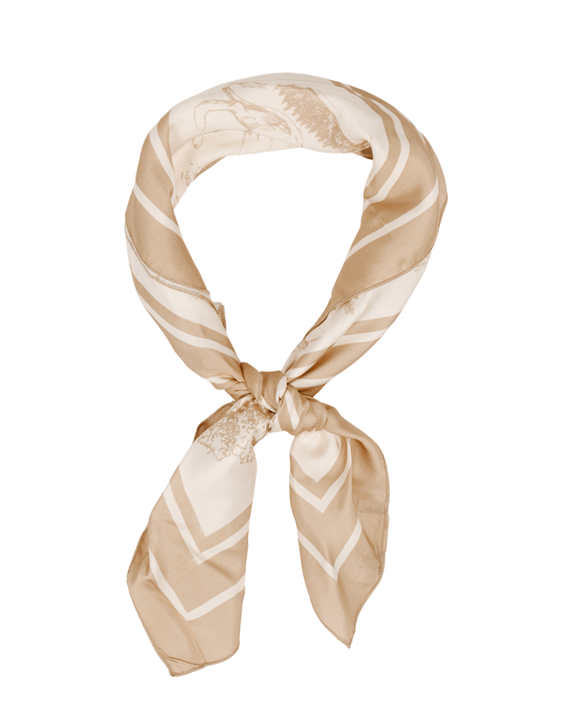 21Jewelz Satijn-look sjaaltje met print - ecru/beige