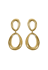 21Jewelz Dubbele organische oorbellen - goud