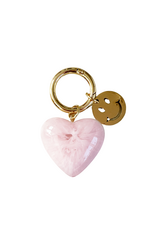 21Jewelz Sleutelhanger met groot hart en smiley - roze
