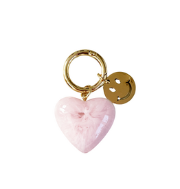 21Jewelz Sleutelhanger met groot hart en smiley - roze