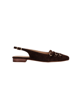 Tango Tango | Slingback suede dark brown