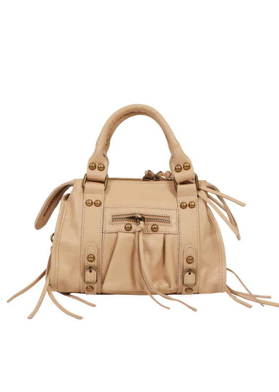 21Jewelz Tasje met franjes en gouden details - beige