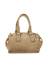 21Jewelz Medium handtas met gouden gespjes - suede beige