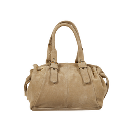 21Jewelz Medium handtas met gouden gespjes - suede beige