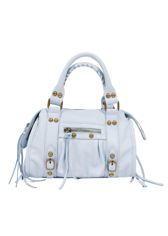 21Jewelz Tasje met franjes en gouden details - lichtblauw