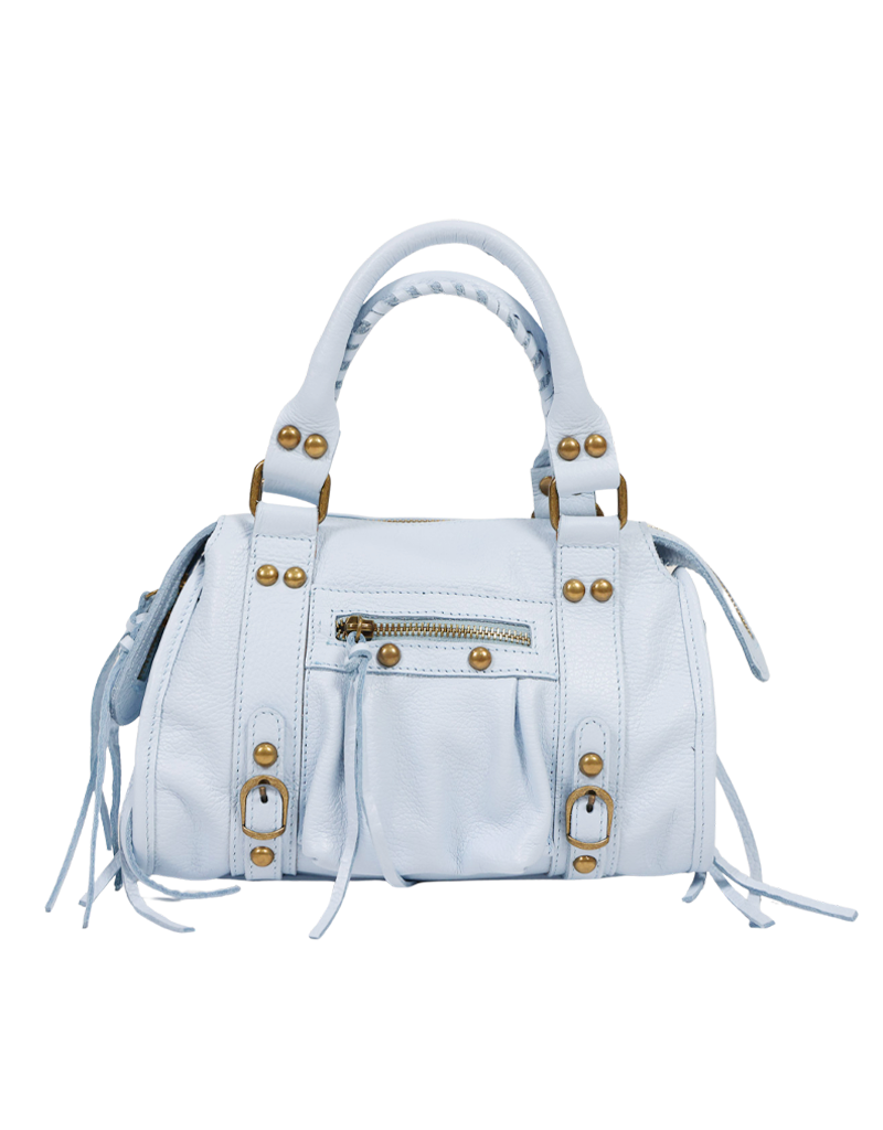 21Jewelz Tasje met franjes en gouden details - lichtblauw