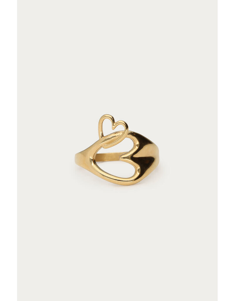 My Jewellery My Jewellery | Minimalistische ring met open hart - goud