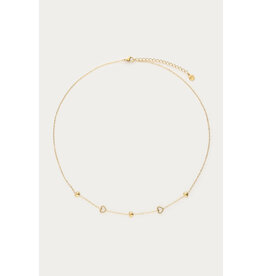 My Jewellery My Jewellery | Botanical ketting met open hartjes - goud