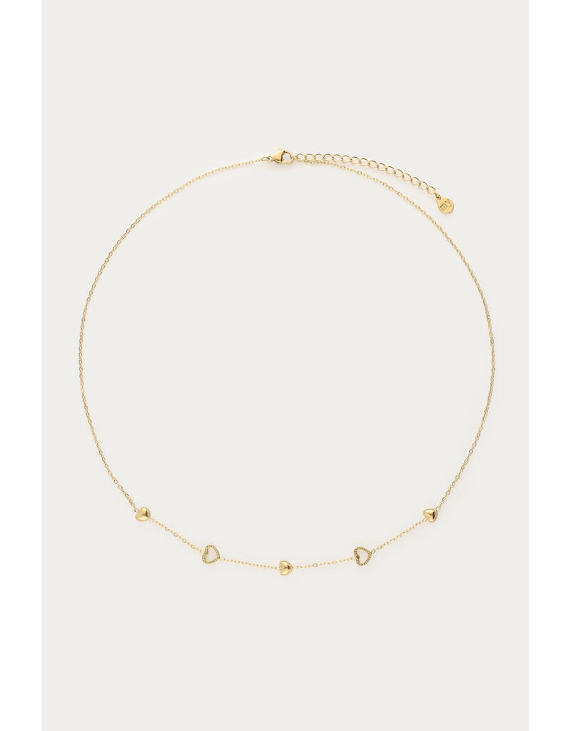 My Jewellery My Jewellery | Botanical ketting met open hartjes - goud