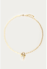 My Jewellery My Jewellery | Botanical schakelketting met gele kralen en bedels - goud