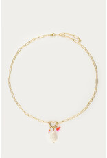 My Jewellery My Jewellery | Botanical schakelketting met hartjes bedel en kralen - goud