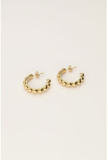 My Jewellery My Jewellery | Bold oorringen small met dots - goud