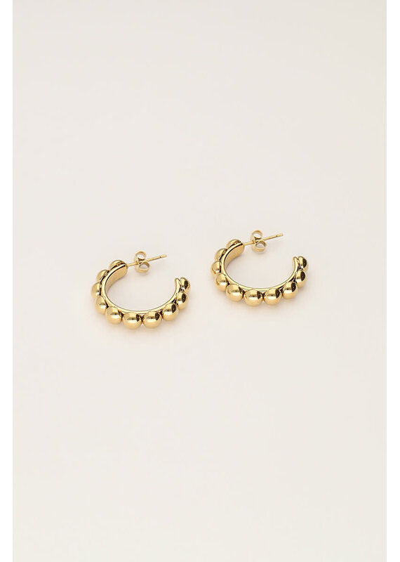 My Jewellery My Jewellery | Bold oorringen small met dots - goud