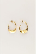 My Jewellery My Jewellery | Bold oorringen open ovaal dun - goud