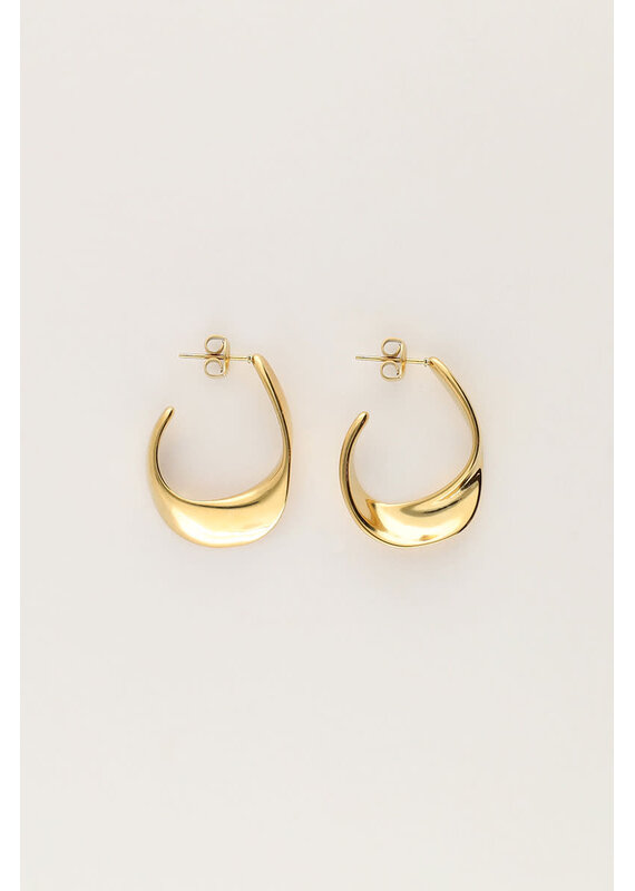 My Jewellery My Jewellery | Bold oorringen open ovaal dun - goud