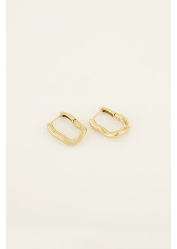 My Jewellery My Jewellery | Swirl oorhangers ovaal - goud