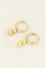 My Jewellery My Jewellery | Oorringen dubbel hartje - goud