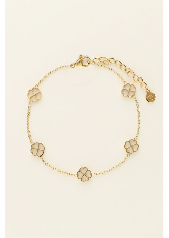 My Jewellery My Jewellery | Armband met klavertjes - goud