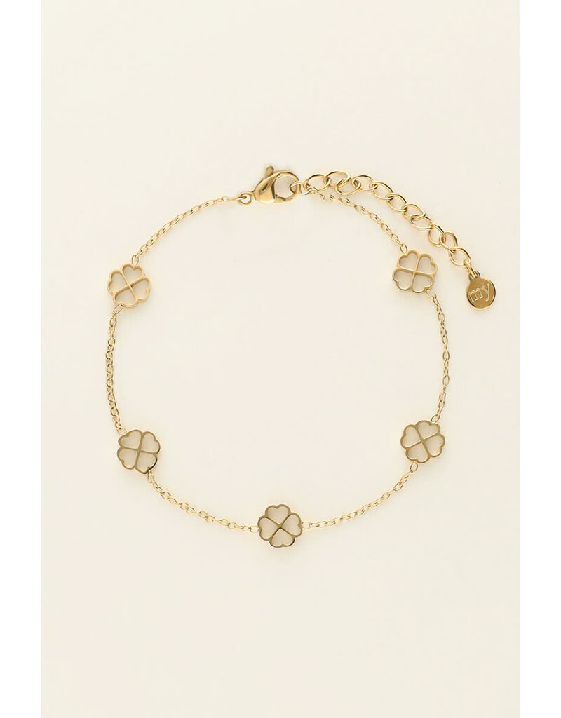 My Jewellery My Jewellery | Armband met klavertjes - goud