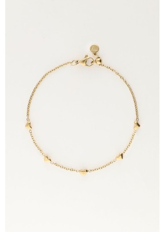 My Jewellery My Jewellery | Armband met kleine hartjes - goud