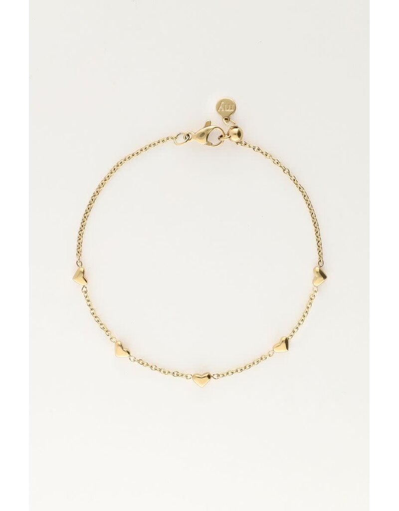 My Jewellery My Jewellery | Armband met kleine hartjes - goud