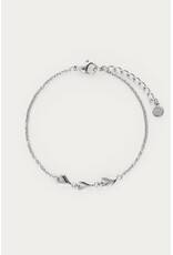 My Jewellery My Jewellery | Minimalistische armband met drie hartjes - zilver