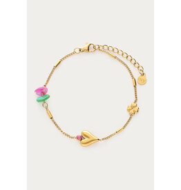 My Jewellery My Jewellery | Armband met klaver & hart - goud
