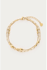 My Jewellery My Jewellery | Midnight dubbele armband met dots - goud