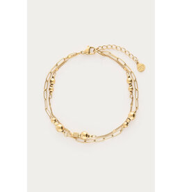 My Jewellery My Jewellery | Midnight dubbele armband met dots - goud