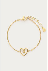 My Jewellery My Jewellery | Minimalistische armband met verbonden hartje - goud