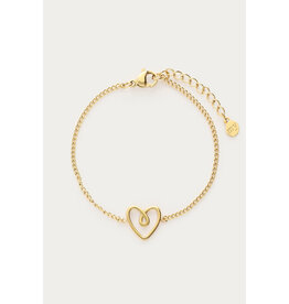 My Jewellery My Jewellery | Minimalistische armband met verbonden hartje - goud