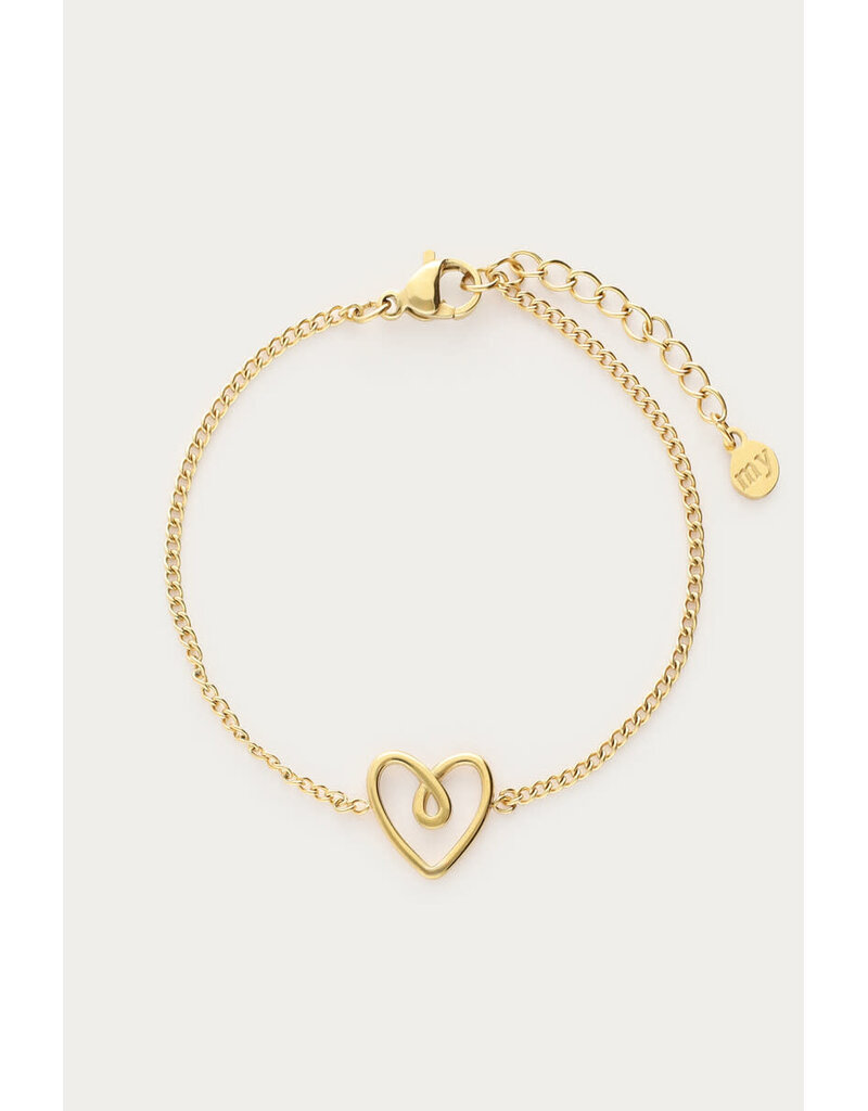 My Jewellery My Jewellery | Minimalistische armband met verbonden hartje - goud
