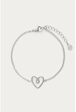 My Jewellery My Jewellery | Minimalistische armband met verbonden hartje - zilver