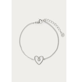 My Jewellery My Jewellery | Minimalistische armband met verbonden hartje - zilver