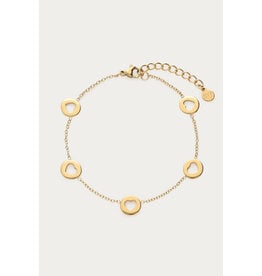 My Jewellery My Jewellery | Love armband met open hartjes - goud