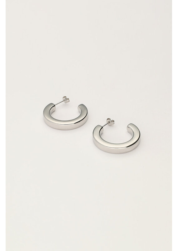 My Jewellery My Jewellery | Open oorringen plat - zilver