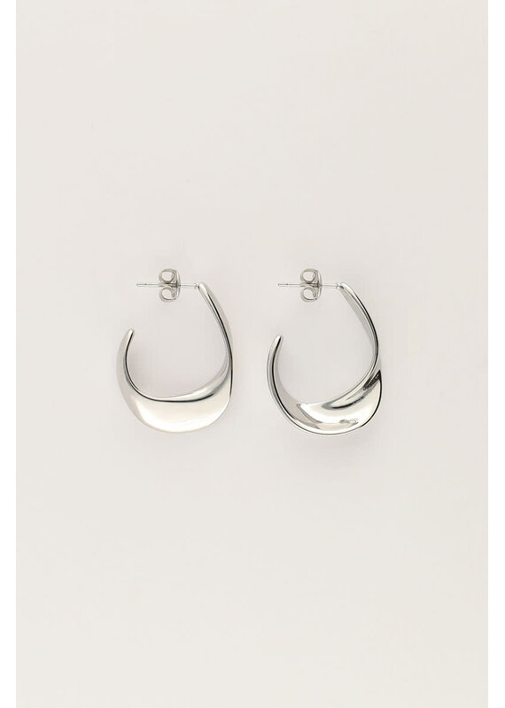 My Jewellery My Jewellery | Bold oorringen open ovaal dun - zilver