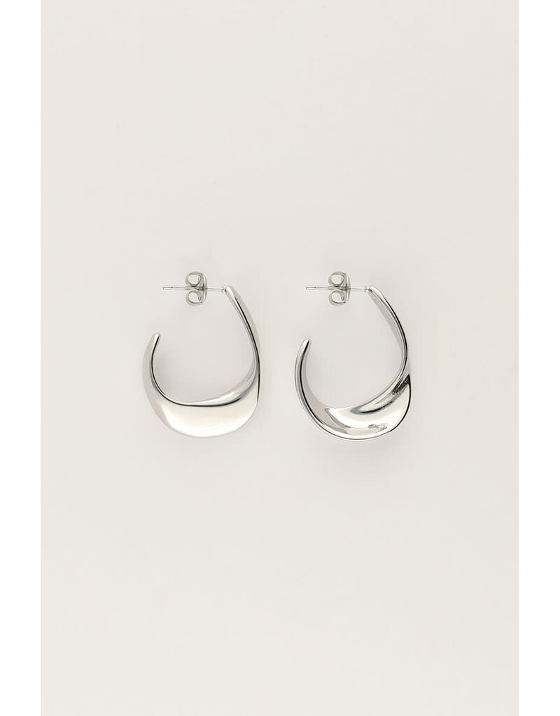 My Jewellery My Jewellery | Bold oorringen open ovaal dun - zilver