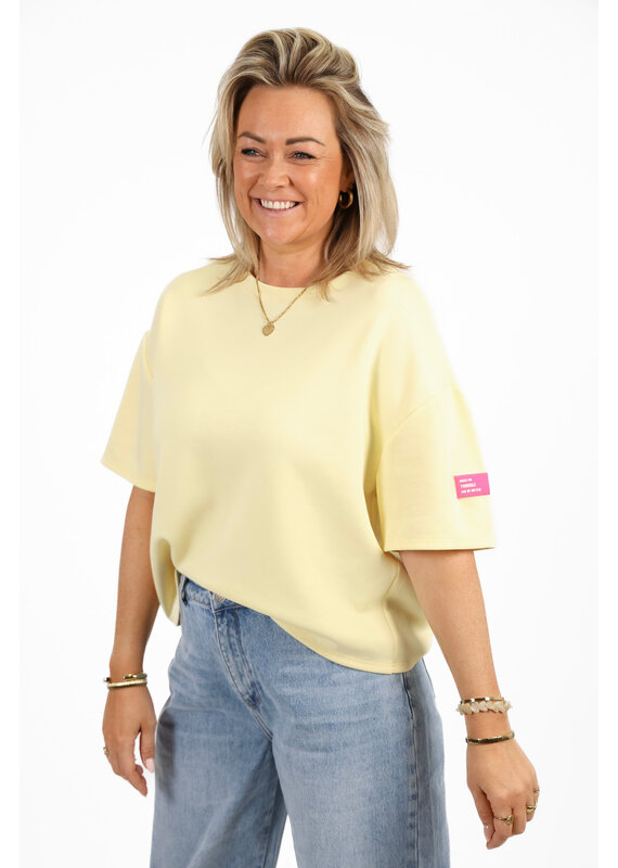 21Jewelz Sweater T-shirt met embleem - geel