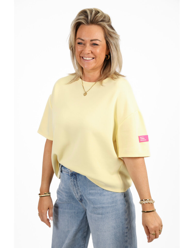 21Jewelz Sweater T-shirt met embleem - geel