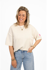 21Jewelz Sweater T-shirt met embleem - ecru