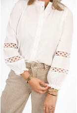 21Jewelz Blouse met opengewerkte mouwen - wit